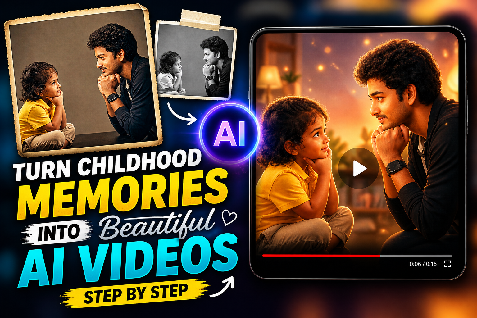 How to Turn Childhood Memories into Beautiful AI Videos Step by Step