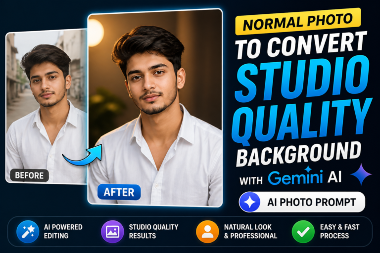 Normal Photo To Convert Studio Quality Background With Gemini Ai Photo Prompt