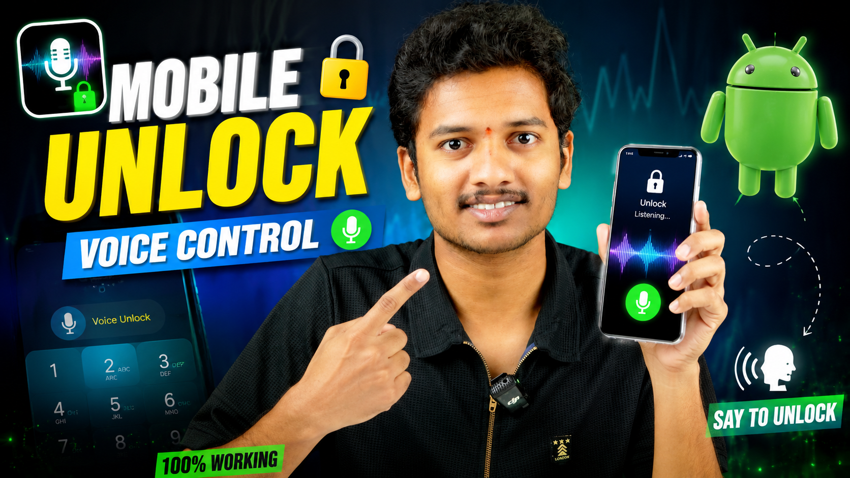 mobile unlock voice control app