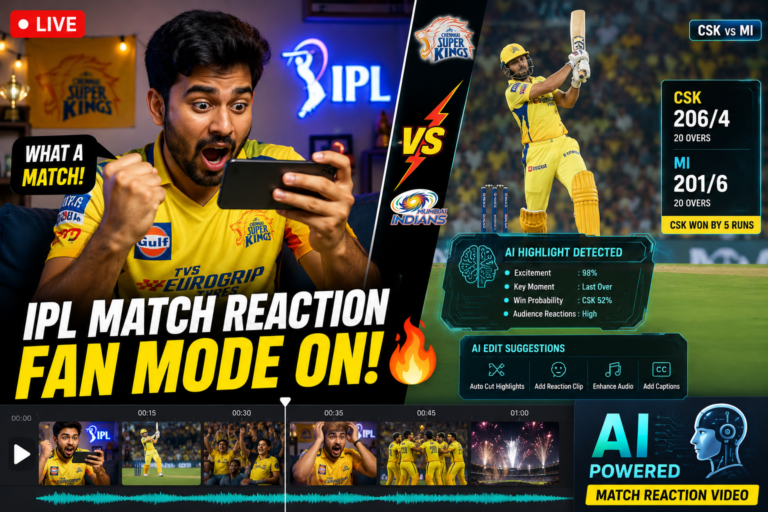 IPL trending expression video making AI