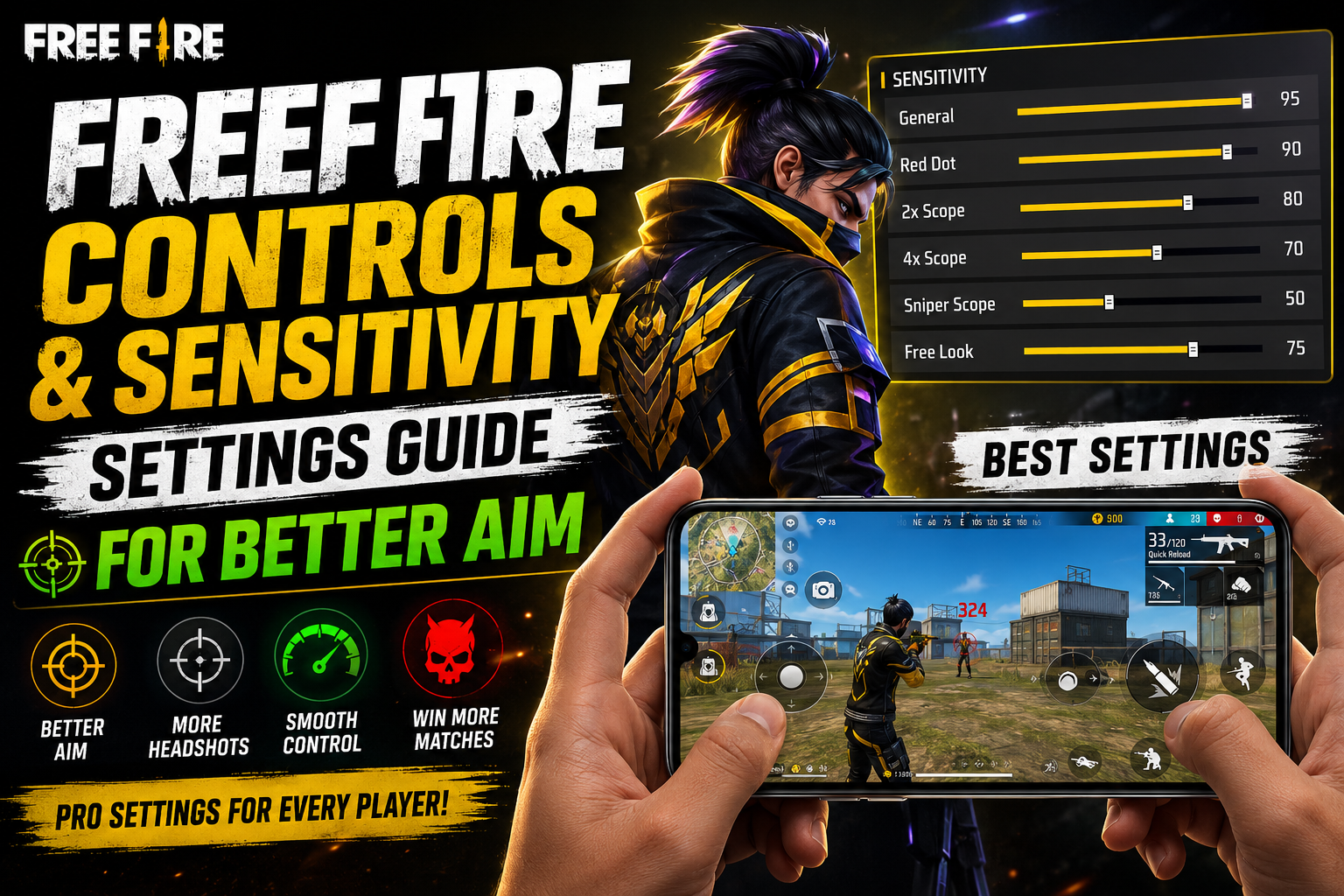 Free Fire Controls And Sensitivity Settings Guide For Better Aim