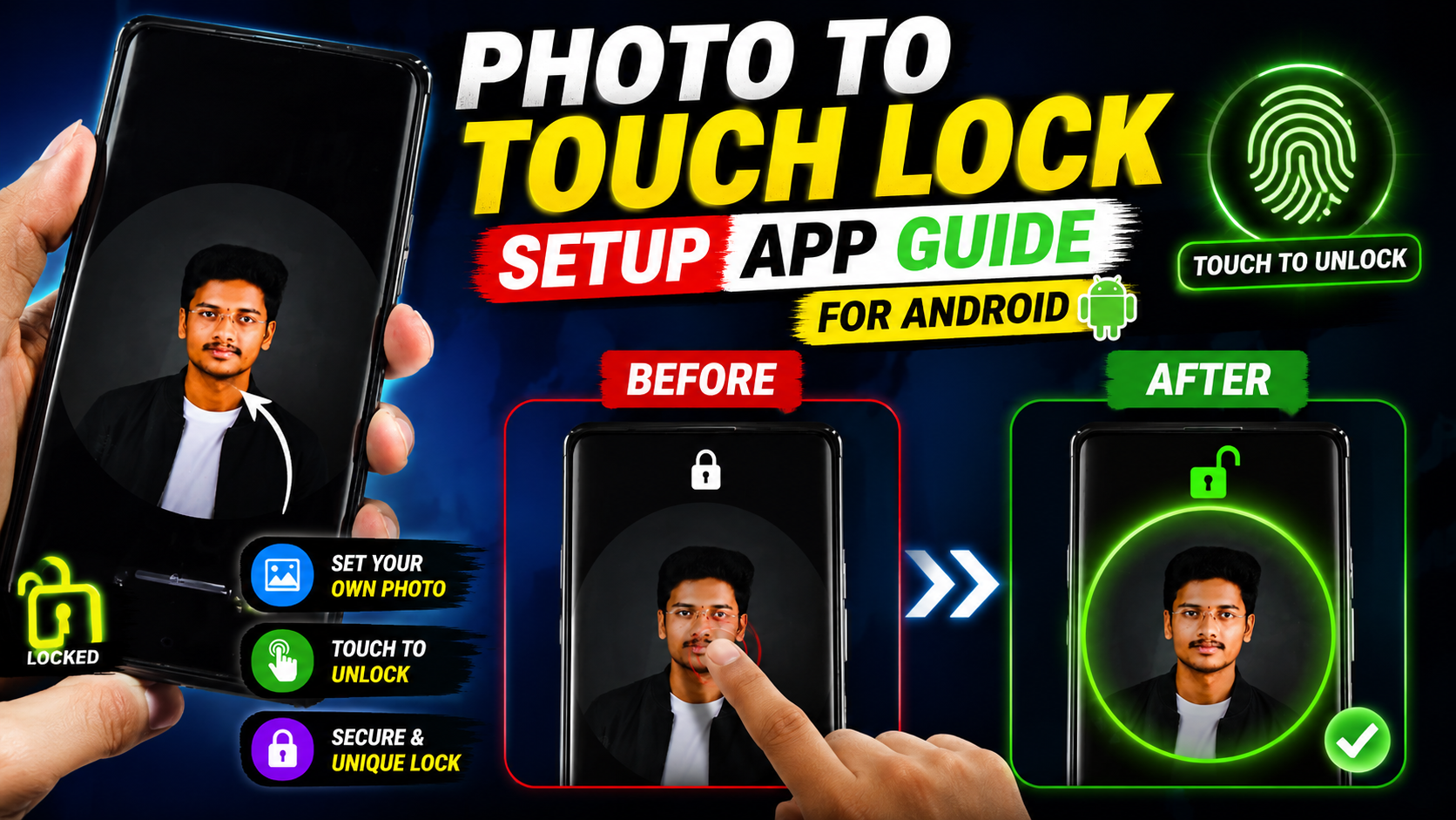 Photo To Touch Lock Setup App Guide for Android