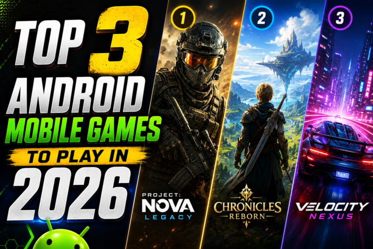 Top 3 Android Mobile Games To Play In 2026