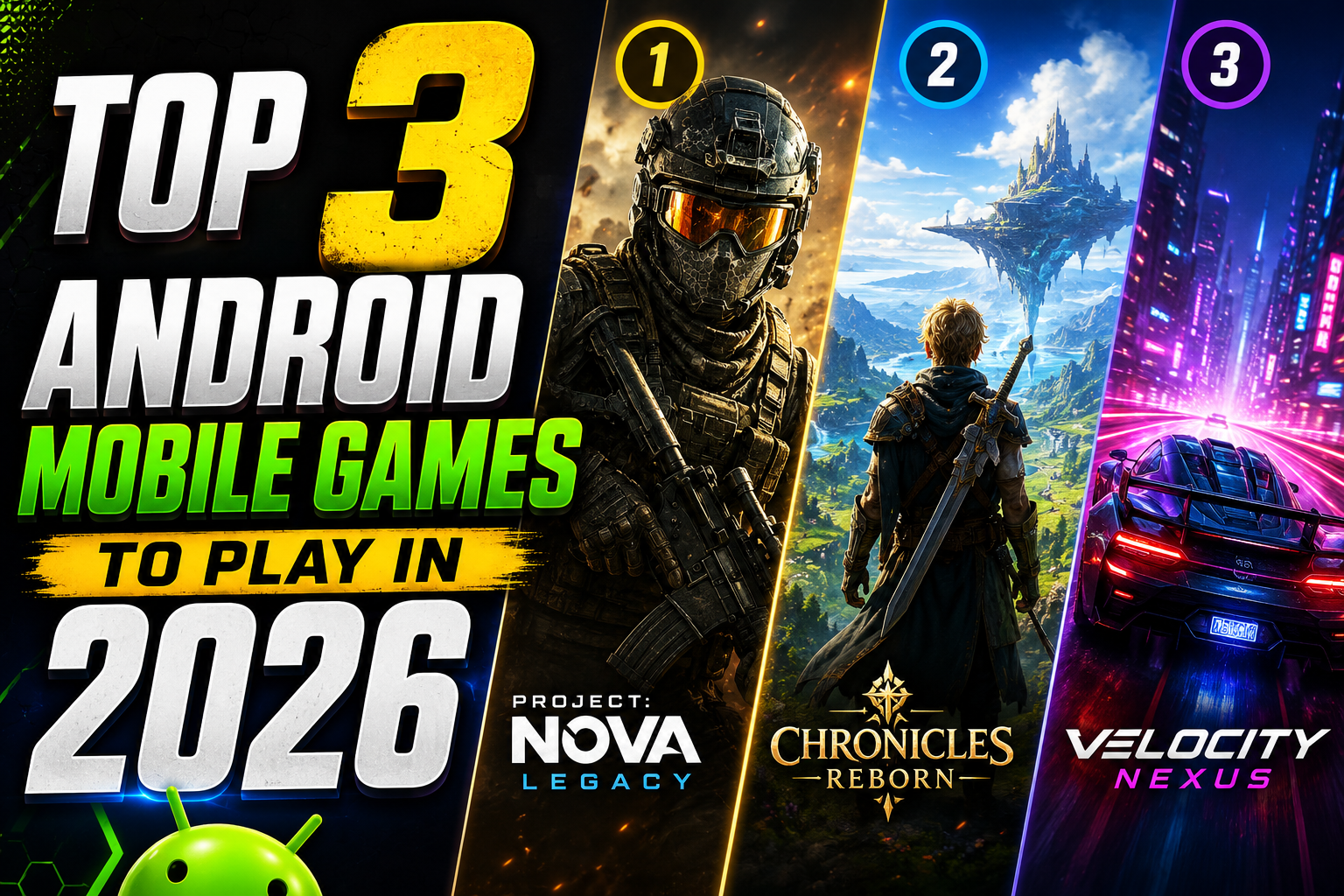 Top 3 Android Mobile Games To Play In 2026