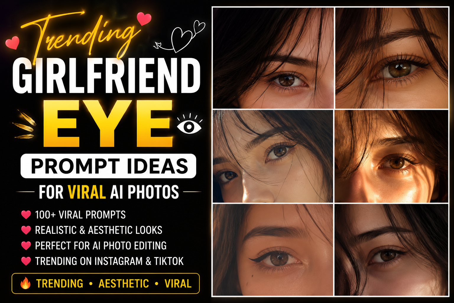 Trending Girlfriend Eye Prompt Ideas For Viral AI Photos