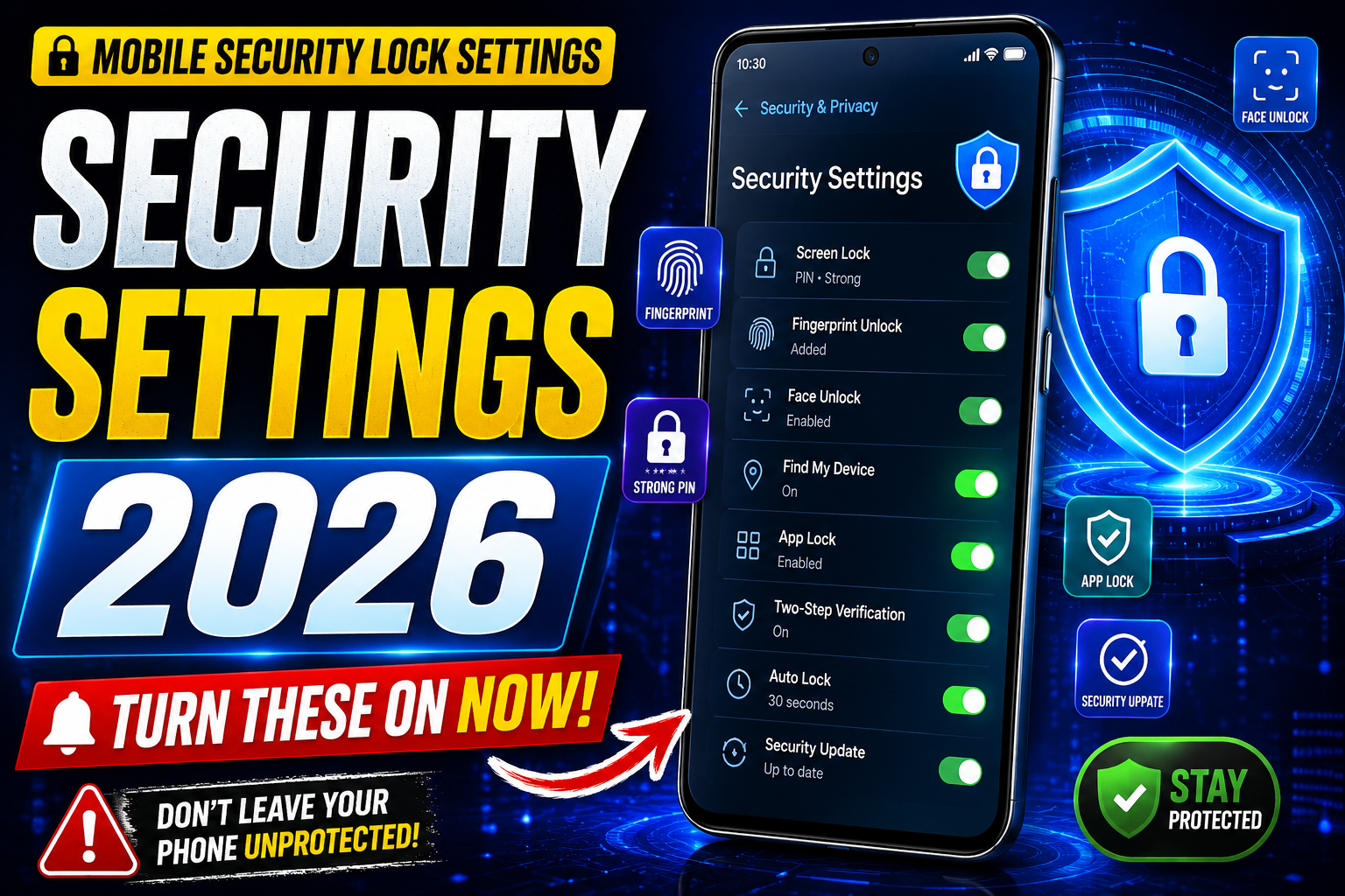 mobile security lock settings in 2026