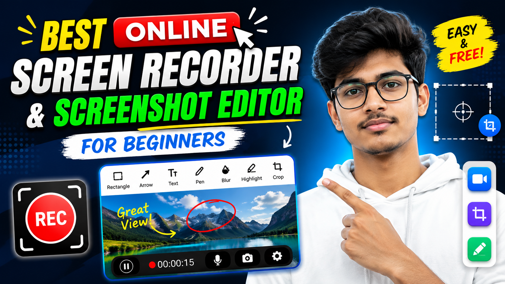 Best Online Screen Recorder & Screenshot Editor for Beginners