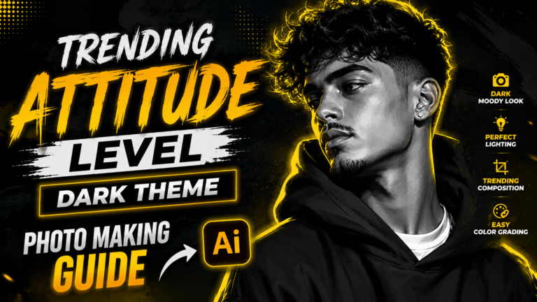 Trending Attitude Level Dark Theme Photo Making Guide