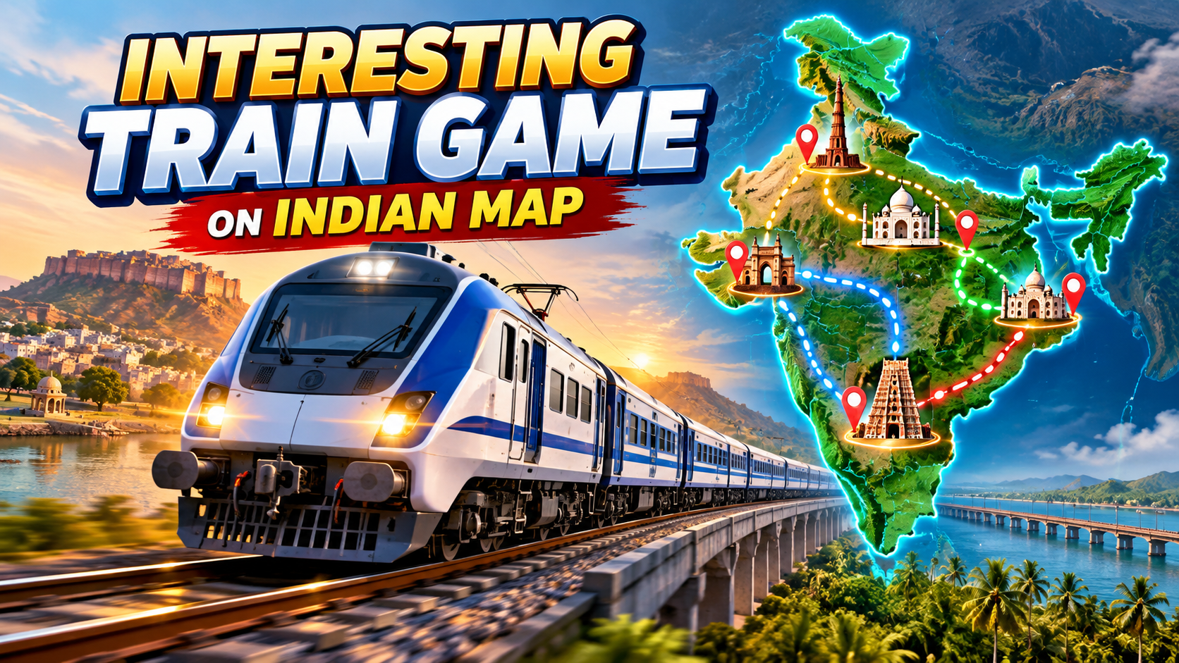 Interesting Train Game On Indian Map
